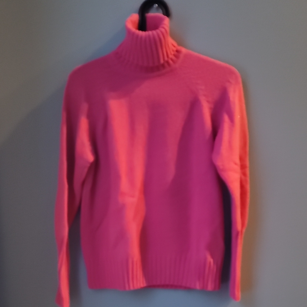 Women's Pink Turtleneck Sweater